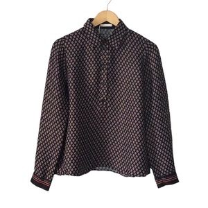 NWT Mexx Printed Women Viscose Button Down Shirt, size EU 38